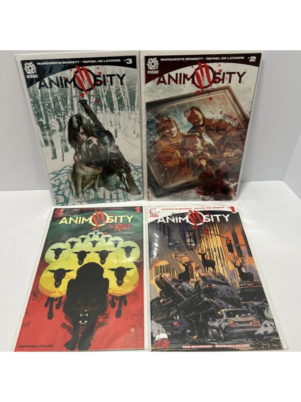 Animosity The Rise 1 2 3 Full Set & Garry Grown Number One Variant High Grade